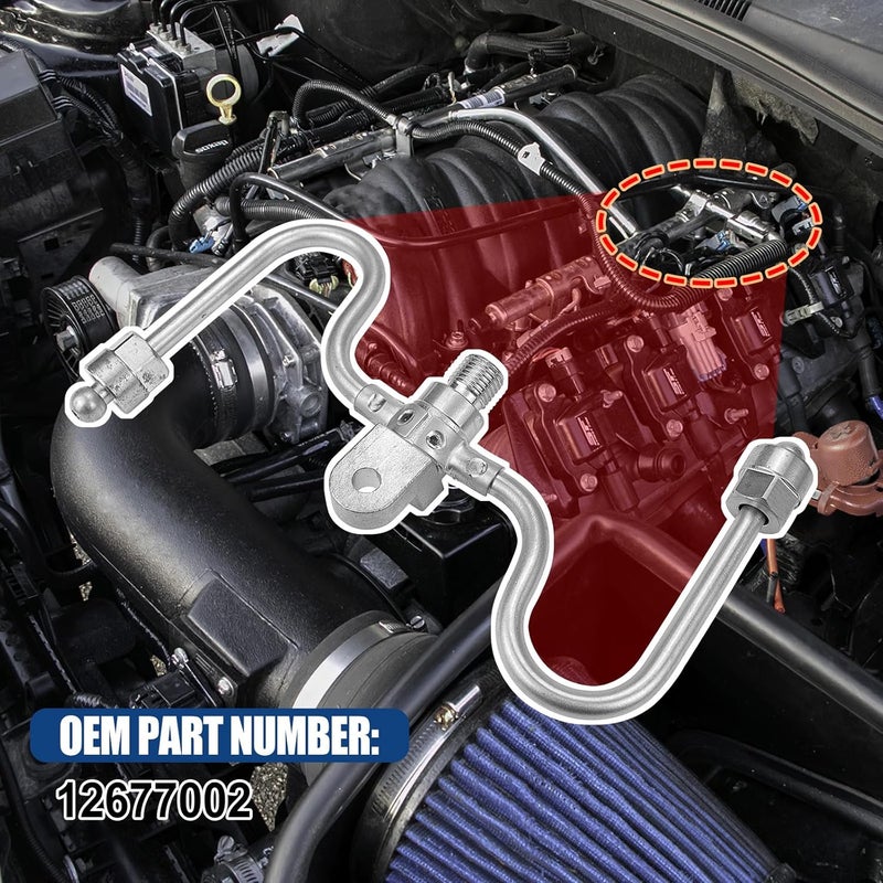 FEXON Fuel Injector Fuel Rail Crossover Tube Compatible with Some Chevrolet Camaro Silverado GMC Sierra Cadillac Escalade Vehicles 12677002 - Image 2